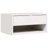 Éjjeli asztal fiókkal Fehér 50 x 32.5 x 24 cm Tömör fenyőfa