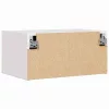 Éjjeli asztal fiókkal Fehér 50 x 32.5 x 24 cm Tömör fenyőfa