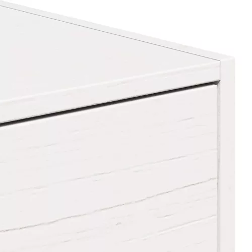 Éjjeli asztal fiókkal Fehér 50 x 32.5 x 24 cm Tömör fenyőfa