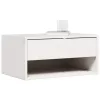 Éjjeli asztal 2 pcs Fehér 50 x 32.5 x 24 cm Tömör fenyőfa