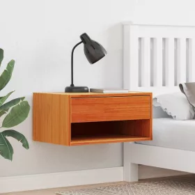   Éjjeli asztal 2 pcs Viaszbarna 50 x 32.5 x 24 cm Tömör fenyőfa