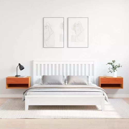 Éjjeli asztal 2 pcs Viaszbarna 50 x 32.5 x 24 cm Tömör fenyőfa