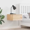 Éjjeli asztal fiókkal Barna 37 x 35 x 18.5 cm Tömör fenyőfa