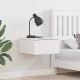 Éjjeli asztal 2 pcs Fehér 37 x 35 x 18.5 cm Tömör fenyőfa
