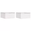 Éjjeli asztal 2 pcs Fehér 37 x 35 x 18.5 cm Tömör fenyőfa