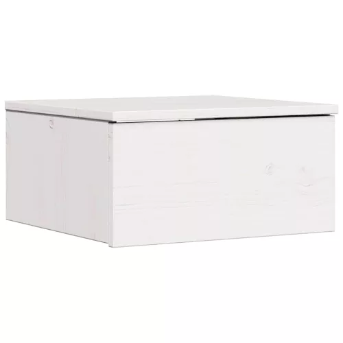 Éjjeli asztal 2 pcs Fehér 37 x 35 x 18.5 cm Tömör fenyőfa