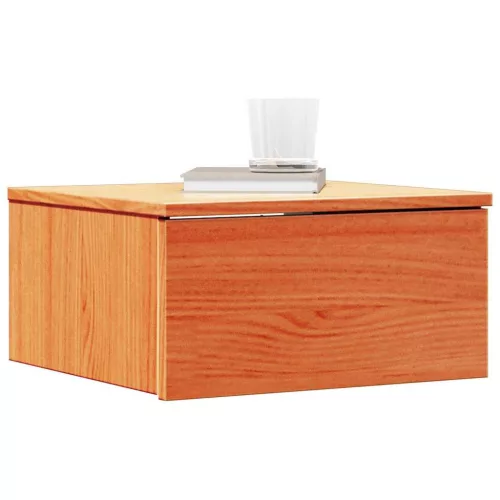 Éjjeli asztal 2 pcs Viaszbarna 37 x 35 x 18.5 cm Tömör fenyőfa