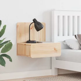   Éjjeli asztal 2 pcs Barna 44 x 32.5 x 40 cm Tömör fenyőfa