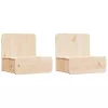 Éjjeli asztal 2 pcs Barna 44 x 32.5 x 40 cm Tömör fenyőfa