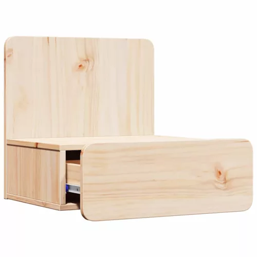 Éjjeli asztal 2 pcs Barna 44 x 32.5 x 40 cm Tömör fenyőfa