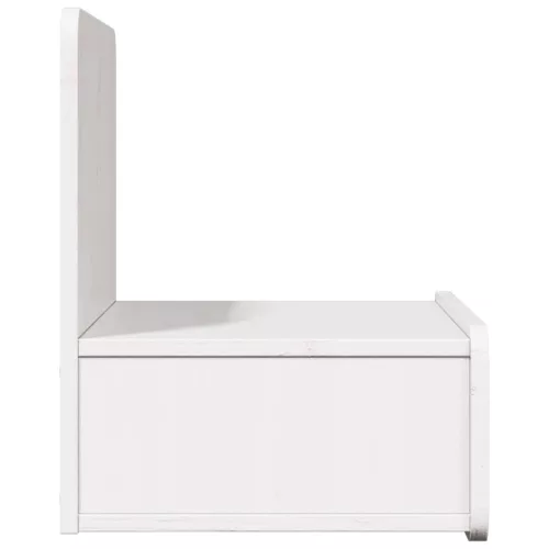 Éjjeli asztal fiókkal Fehér 44 x 32.5 x 40 cm Tömör fenyőfa