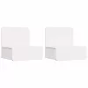 Éjjeli asztal 2 pcs Fehér 44 x 32.5 x 40 cm Tömör fenyőfa