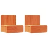 Éjjeli asztal 2 pcs Viaszbarna 44 x 32.5 x 40 cm Tömör fenyőfa