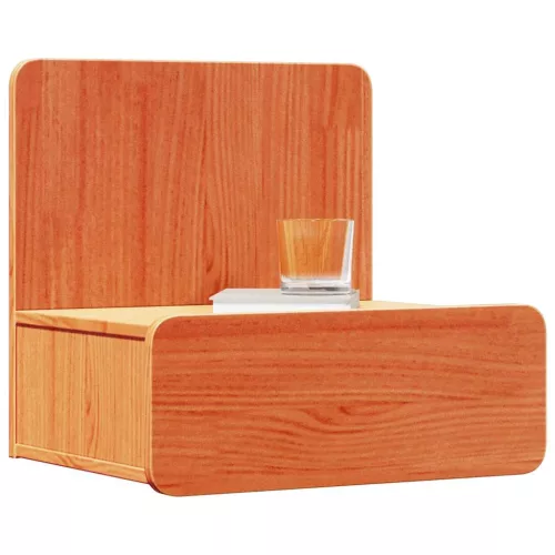 Éjjeli asztal 2 pcs Viaszbarna 44 x 32.5 x 40 cm Tömör fenyőfa