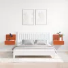 Éjjeli asztal 2 pcs Viaszbarna 44 x 32.5 x 40 cm Tömör fenyőfa
