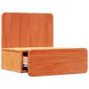 Éjjeli asztal 2 pcs Viaszbarna 44 x 32.5 x 40 cm Tömör fenyőfa