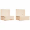 Éjjeli asztal 2 pcs Barna 42 x 32.5 x 40 cm Tömör fenyőfa