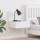 Éjjeli asztal 2 pcs Fehér 42 x 32.5 x 40 cm Tömör fenyőfa