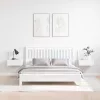 Éjjeli asztal 2 pcs Fehér 42 x 32.5 x 40 cm Tömör fenyőfa