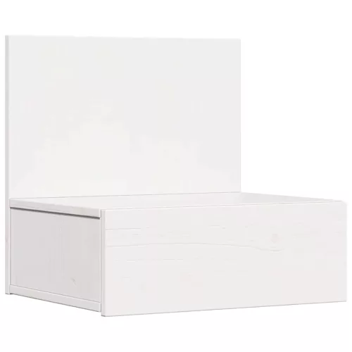 Éjjeli asztal 2 pcs Fehér 42 x 32.5 x 40 cm Tömör fenyőfa