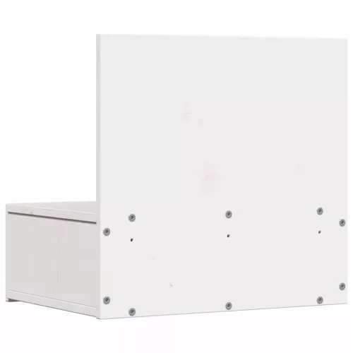 Éjjeli asztal 2 pcs Fehér 42 x 32.5 x 40 cm Tömör fenyőfa