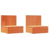 Éjjeli asztal 2 pcs Viaszbarna 42 x 32.5 x 40 cm Tömör fenyőfa