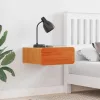 Éjjeli asztal 2 pcs Viaszbarna 39 x 34 x 16.5 cm Tömör fenyőfa