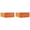 Éjjeli asztal 2 pcs Viaszbarna 39 x 34 x 16.5 cm Tömör fenyőfa