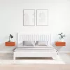 Éjjeli asztal 2 pcs Viaszbarna 39 x 34 x 16.5 cm Tömör fenyőfa