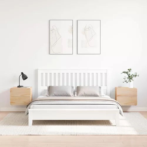 Éjjeli asztal fiókkal 2 pcs Barna 39 x 34 x 33 cm Tömör fenyőfa