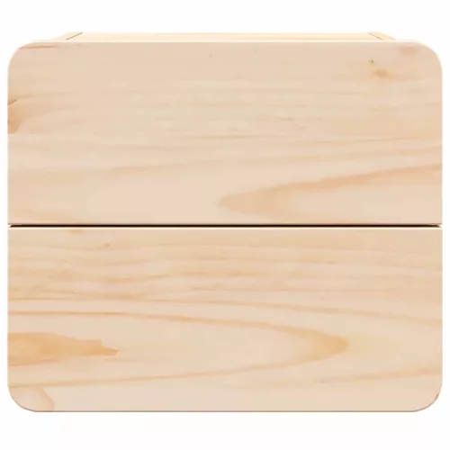 Éjjeli asztal fiókkal 2 pcs Barna 39 x 34 x 33 cm Tömör fenyőfa