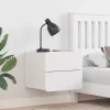 Éjjeli asztal fiókkal 2 pcs Fehér 39 x 34 x 33 cm Tömör fenyőfa