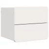 Éjjeli asztal fiókkal 2 pcs Fehér 39 x 34 x 33 cm Tömör fenyőfa