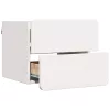 Éjjeli asztal fiókkal 2 pcs Fehér 39 x 34 x 33 cm Tömör fenyőfa