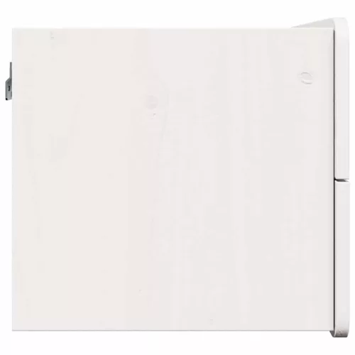 Éjjeli asztal fiókkal 2 pcs Fehér 39 x 34 x 33 cm Tömör fenyőfa