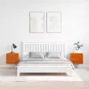 Éjjeli asztal fiókkal 2 pcs Barna 39 x 34 x 33 cm Tömör fenyőfa