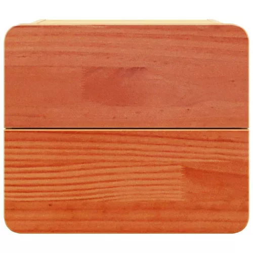 Éjjeli asztal fiókkal 2 pcs Barna 39 x 34 x 33 cm Tömör fenyőfa