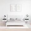 Éjjeli asztal 2 pcs Fehér 38 x 36 x 29.5 cm Tömör fenyőfa