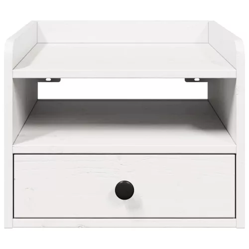 Éjjeli asztal 2 pcs Fehér 38 x 36 x 29.5 cm Tömör fenyőfa