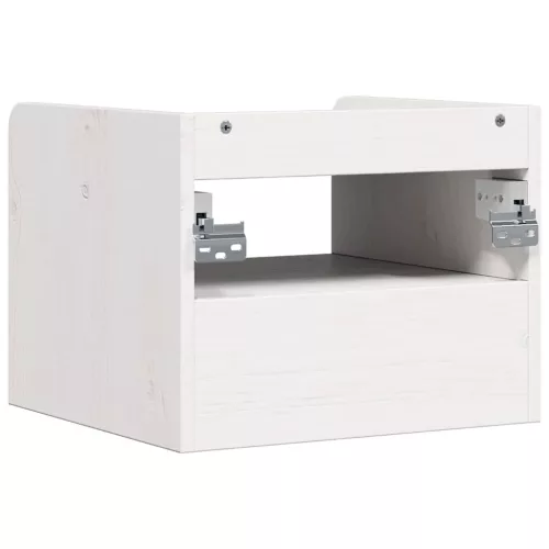 Éjjeli asztal 2 pcs Fehér 38 x 36 x 29.5 cm Tömör fenyőfa
