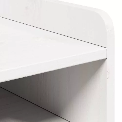 Éjjeli asztal 2 pcs Fehér 38 x 36 x 29.5 cm Tömör fenyőfa