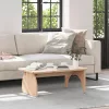 Dohányzóasztal Természetes 80 x 50 x 31 cm Tömör fenyőfa