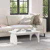 Dohányzóasztal Fehér 80 x 50 x 31 cm Tömör fenyőfa