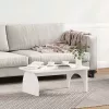 Dohányzóasztal Fehér 80 x 50 x 31 cm Tömör fenyőfa