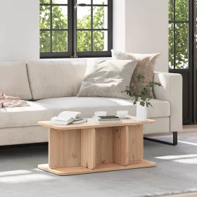   Dohányzóasztal Természetes 80 x 39,5 x 33,5 cm Tömör fenyőfa