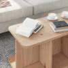 Dohányzóasztal Természetes 80 x 39,5 x 33,5 cm Tömör fenyőfa