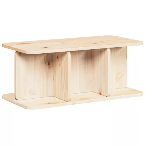 Dohányzóasztal Természetes 80 x 39,5 x 33,5 cm Tömör fenyőfa
