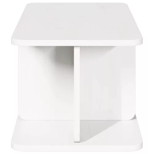 Dohányzóasztal Fehér 80 x 39,5 x 33,5 cm Tömör fenyőfa