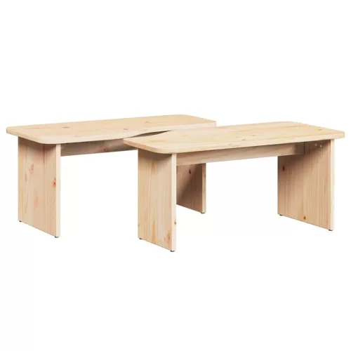 Dohányzóasztal Természetes 100 x 69 x 35.5 cm Tömör fenyőfa