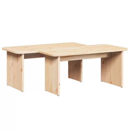 Dohányzóasztal Természetes 100 x 69 x 35.5 cm Tömör fenyőfa